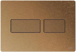 Tece Solid WC Betätigungsplatte für Zweimengentechnik Bronze gebürstet mit Rautenstruktur
