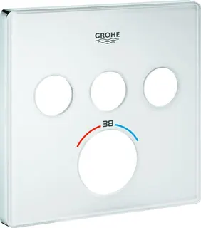 Grohe Rosette SMARTCONTROL moon white, eckig, für UP-THM mit 3 ASV