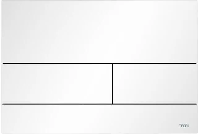 Tece TECEsquare II Metall WC Betätigungsplatte für Zweimengentechnik (weiß matt)