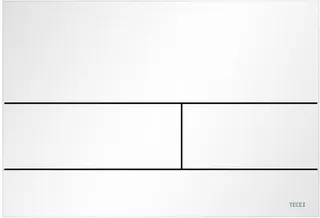 Tece TECEsquare II Metall WC Betätigungsplatte für Zweimengentechnik (weiß matt)