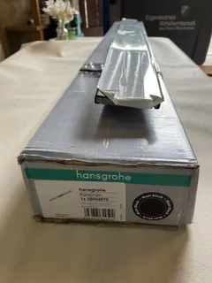 B-Ware: Hansgrohe Duschrinne RainDrain Flex, kürzbar, Wandmontage 1200mm mattschwarz