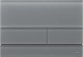 Tece Square II WC Betätigungsplatte, für Zweimengentechnik, Glas signalgrau satiniert