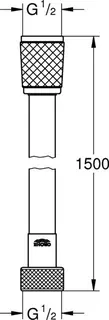 Grohe Brauseschlauch RELEXAFLEX, 1500mm chrom – Bild 2