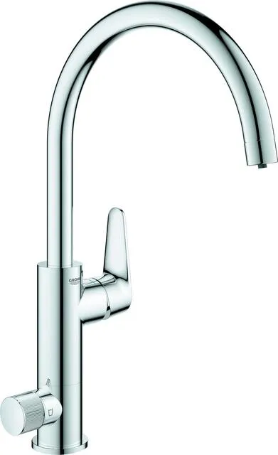 Grohe BLUE PURE BauCurve Küchen Spültischarmatur, C-Auslauf chrom