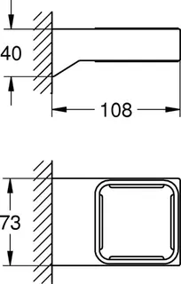Grohe SELECTION CUBE Halter, für Glas/Seifenschale/-spender phantom black – Bild 2