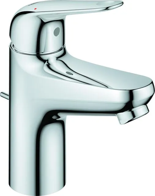 Grohe EUROECO Waschtischarmatur, S-Size, mit Zugstangen-Ablaufgarnitur chrom