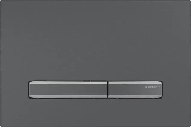 Geberit Betätigungsplatte Sigma50 für 2-Mengen-Spülung Grundplatte und Tasten schwarzchrom