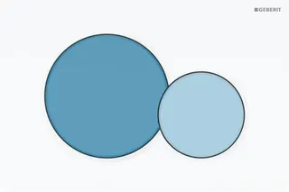 Geberit Betätigungsplatte Sigma01, für 2-Mengen-Spülung Platte weiß / Taste ozeanblau und hellblau