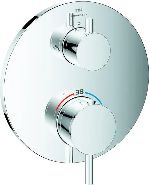 Grohe ATRIO Unterputz Duschthermostat Fertigset, 2-Wege-Umstellung chrom
