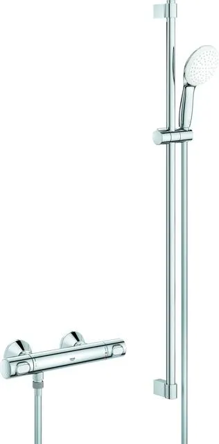 Grohe GROHTHERM 500 Thermostat Brausebatterie, mit Tempesta Brausegarnitur 34797, 900mm chrom