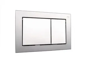 TECE Base WC-Betätigungsplatte für Zweimengentechnik chrom matt