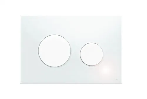 TECE Loop WC Betätigungsplatte Glas weiß, Tasten weiß