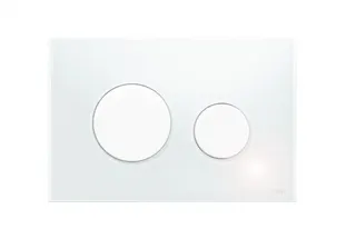 TECE Loop WC Betätigungsplatte Glas weiß, Tasten weiß