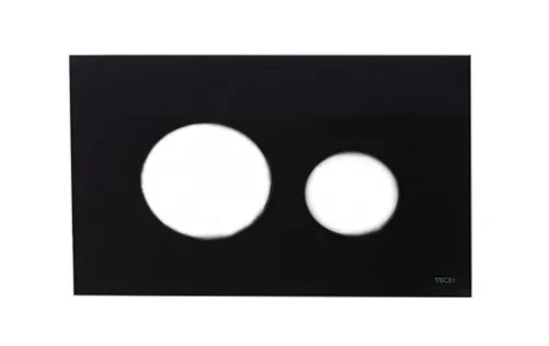 TECE Loop WC Betätigungsplatte Glas schwarz, Tasten weiß