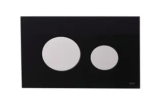 TECE Loop WC Betätigungsplatte Glas schwarz, Tasten Chrom matt