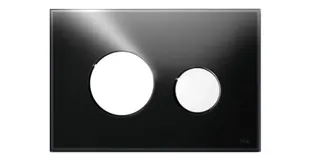 TECE Loop WC Betätigungsplatte Glas schwarz, Tasten Chrom glänzend