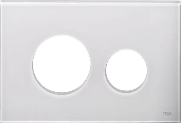 TECE Loop Blende für WC-Betätigung Glas weiß