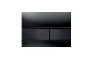 TECE Square WC Betätigungsplatte Glas schwarz, Tasten Schwarz
