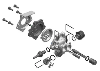 BOSCH Wasserarmatur (Oval-Membran) (schwarz) für T4304 8 31