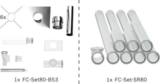 BOSCH Abgas-Standardpaket BOPA FC12 S Schacht starr, 80, 10m, RLA