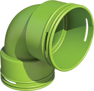BOSCH Zubehör Wohnungslüftung RRB 75-2 Bogen 90 Gr für RR75 (3 Stück)