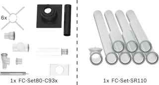 BOSCH Abgas-Standardpaket BOPA FC13 Schacht starr, 80/125, 10m, RLU