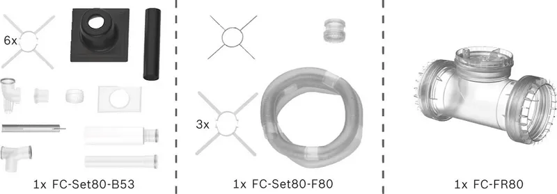 BOSCH Abgas-Standardpaket BOPA FC06 Schacht flexibel, 80, 15m, RLA