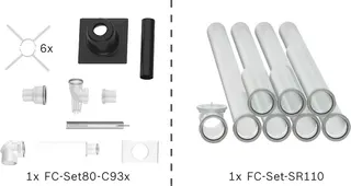 BOSCH Abgas-Standardpaket BOPA FC03 Schacht starr, 80/125, 10m, RLU