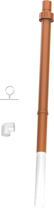 BOSCH Abgaszubehör FC-Set80-C33x (hinten Grundbausatz C33x, rot, 1,5m, d:80/125mm