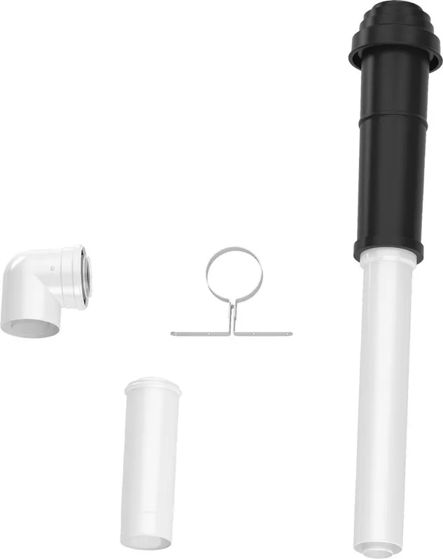 BOSCH Abgaszubehör FC-Set80-C33x (hinten Grundbausatz C33x, schwarz, d:80/125mm