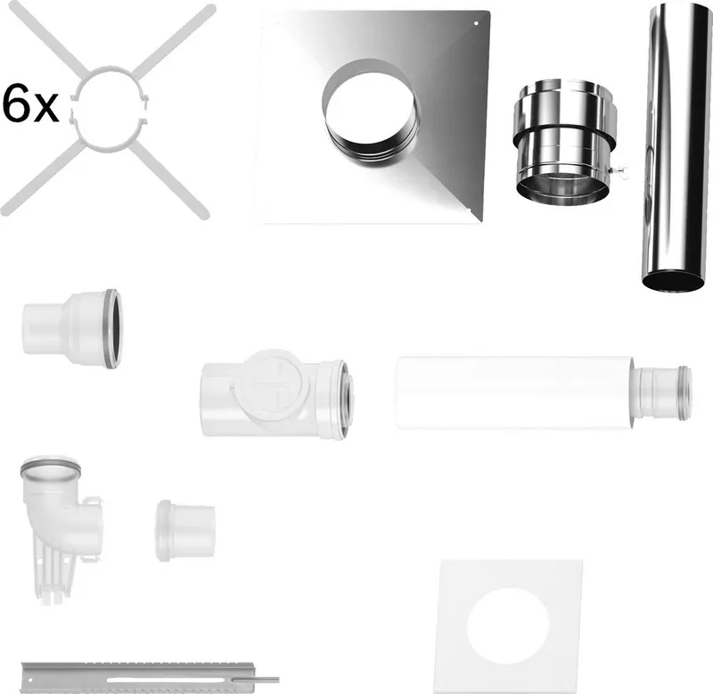 BOSCH Abgaszubehör FC-Set80-C93x (hinten Grundbausatz C93x, d:80/125-110, Edelst.