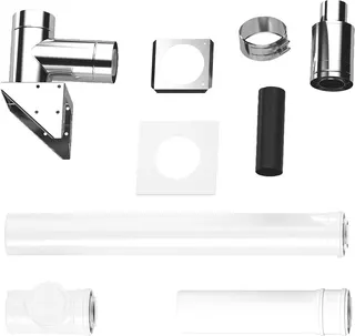 BOSCH Abgaszubehör FC-Set80-C53x (hinten Grundbausatz C53x, d:80/125mm, Fassade