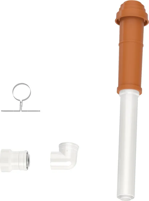 BOSCH Abgaszubehör FC-Set60-C33x, hinten Grundbausatz C33x, rot, d:60/100mm