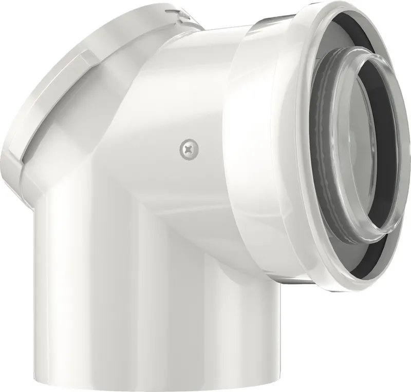 BOSCH Abgaszubehör FC-CER80-87 Doppelrohrbogen Prüföffnung, d:80/125 mm