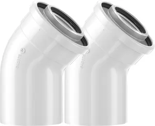 BOSCH Abgaszubehör FC-CE60-45 2xBogen 45 Gr, d:60/100, Ausgleich 100mm