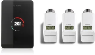 BOSCH smarter W-LAN Regler EasyControl Set mit 3 Funk-Thermostaten, schwarz