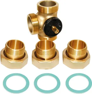 BOSCH Zubehör für Solewärmepumpen WWV 40 3-Wege-Drehventil DN40 Kvs 25, 2"