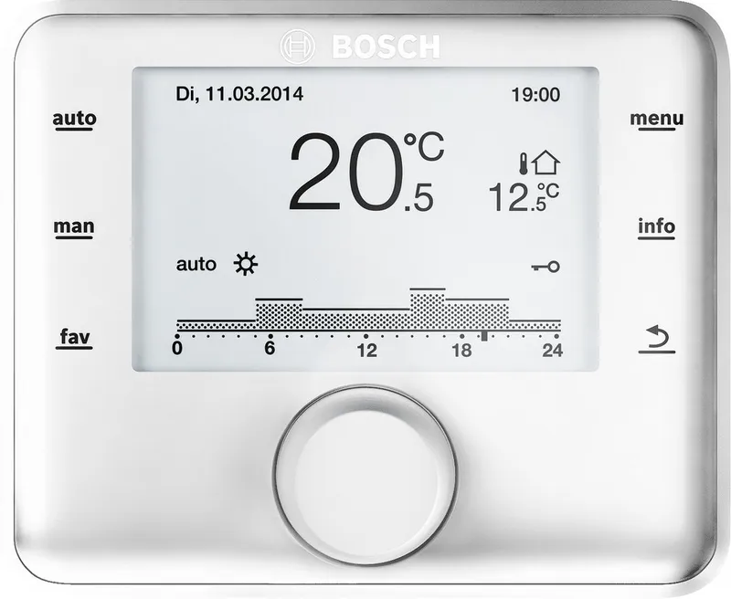 BOSCH außentemperaturgef. Regler CW 400 für bis 4 Heizkreise und 2 WW-Ladekreise