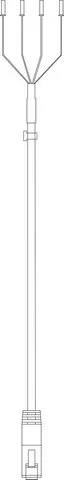 Junkers Ersatzteil TTNR: 8738206768 Kabel für Anzeige R101/5200 10m
