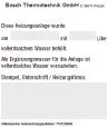 BOSCH Zubehör Wasseraufbereitung VES_S Aufkleber Doku vollentsalztes Wasser