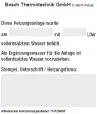 BOSCH Zubehör Wasseraufbereitung VES_S Aufkleber Doku vollentsalztes Wasser