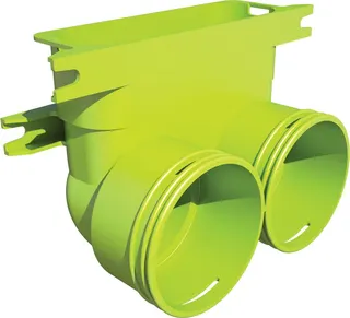 BOSCH Zubehör Wohnungslüftung RRB 75-3 Verbinder 90Gr Rundrohr/Flachkanal, 1 ST