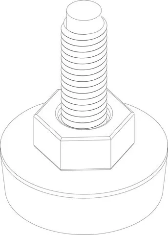 JU/BO/SI Ersatzteil TTNR: 87485100850 Stellfuss M10x35
