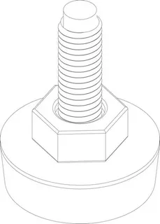 JU/BO/SI Ersatzteil TTNR: 87485100850 Stellfuss M10x35