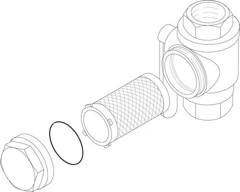 Junkers Ersatzteil TTNR: 8733702114 Filter Kugelhahn DN32