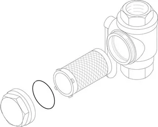 Junkers Ersatzteil TTNR: 8733702114 Filter Kugelhahn DN32