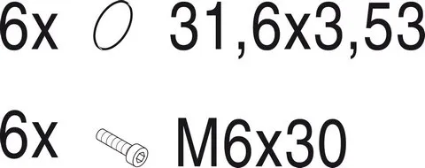 JU/BOSCH Ersatzteil TTNR: 87186639080 Schraube + O-Ring Set