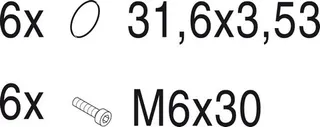 JU/BOSCH Ersatzteil TTNR: 87186639080 Schraube + O-Ring Set
