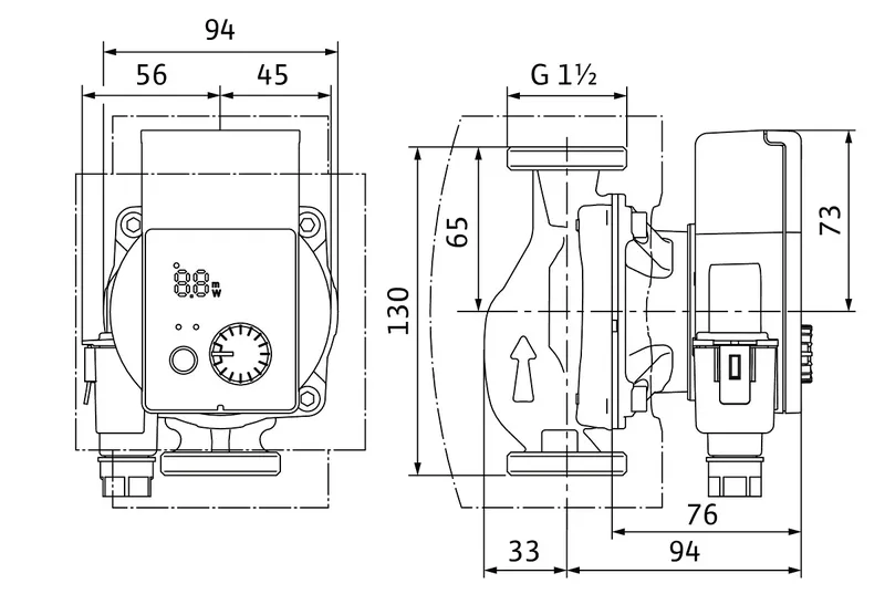 Wilo Nassläufer-Hocheffizienzpumpe Yonos PICO plus 25/1-6-130,G11/2,1x230V