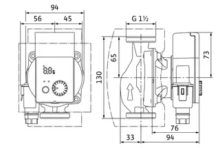 Wilo Nassläufer-Hocheffizienzpumpe Yonos PICO plus 25/1-6-130,G11/2,1x230V